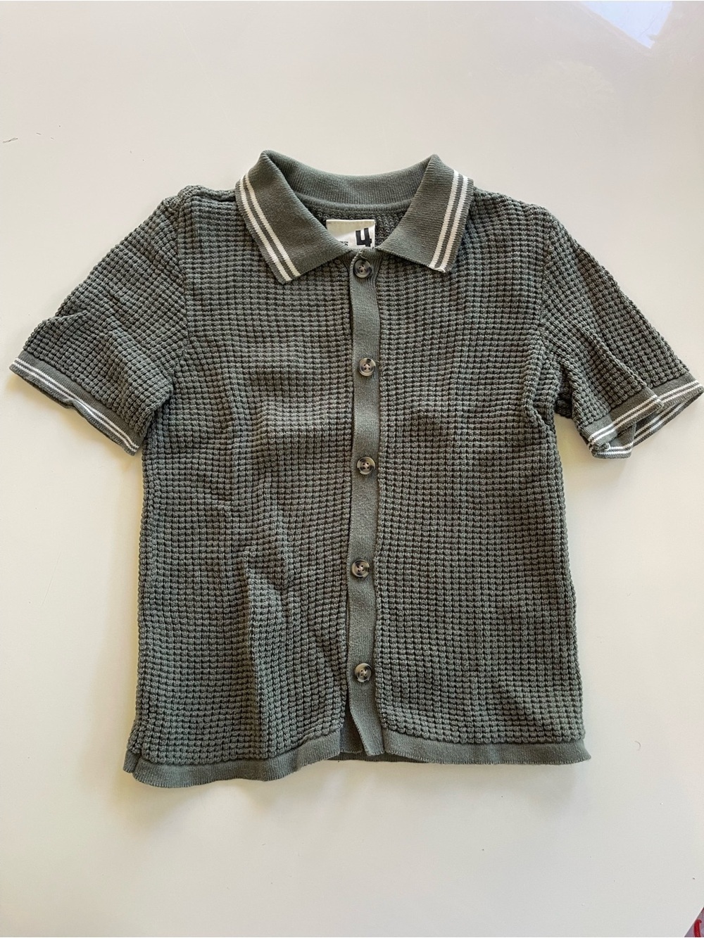 Cotton On Kids Knit Resort Shirt Green - 4T